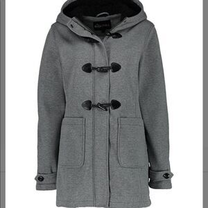 NWT BIG CHILL Heather Fleece Hooded Anorak Coat Size M